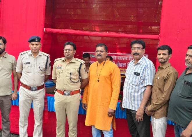 शास्त्री बाजार व्यापारी संघ के सहयोग से निर्मित प्याऊ घर का शुभारंभ,, CSP और थाना प्रभारी ने किया शुभारंभ,, व्यापारीगण रहे उपस्थित